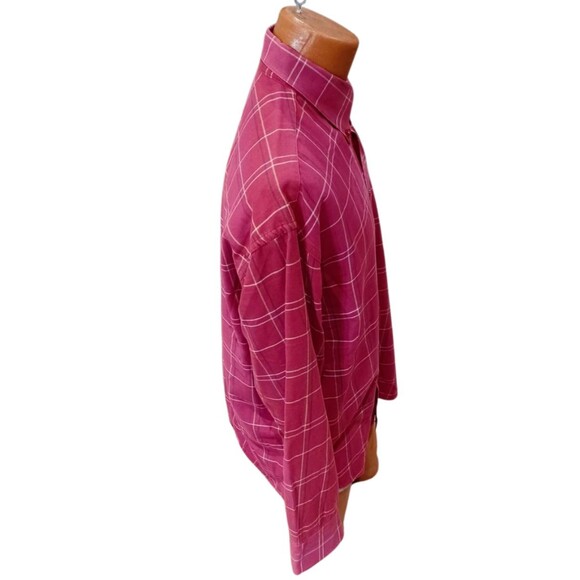 Carraig Donn Ireland Men's Button Down Shirt Fire Brick Red 100% Cotton Size L - Picture 6 of 9